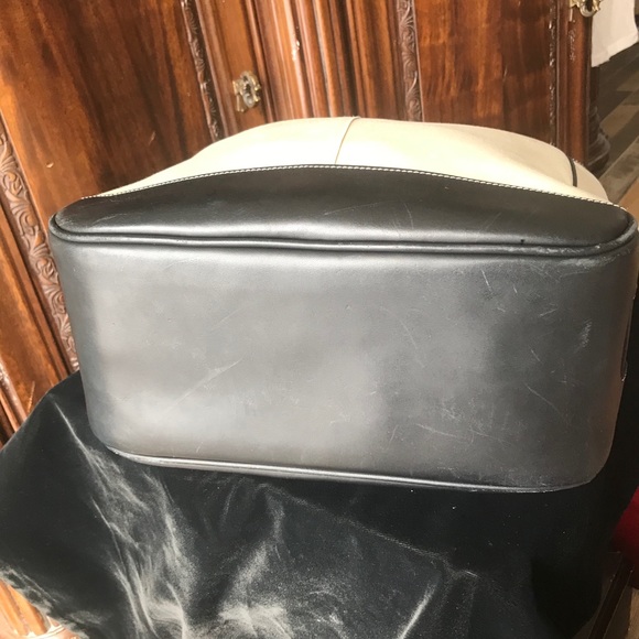 Small Canvas and Leather Coach Tote - Picture 10 of 15